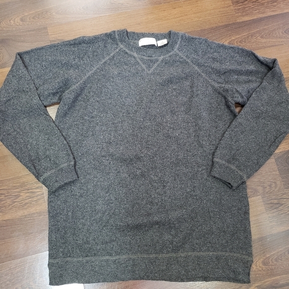 Parisian Signature Cashmere Sweater Long Sleeve Gray | Size Petite M - Picture 9 of 12